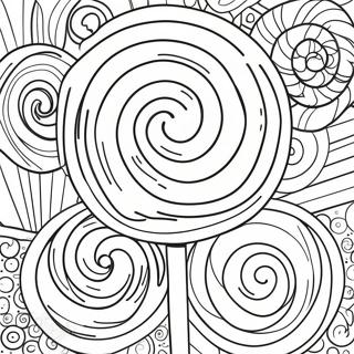 Colorful Swirl Lollipop Coloring Page 7131-5686