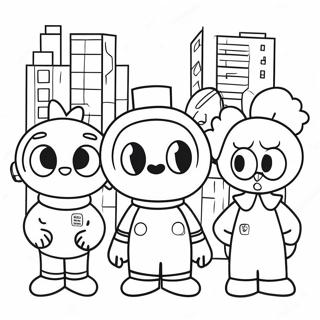 Charlie's Colorform City Coloring Pages