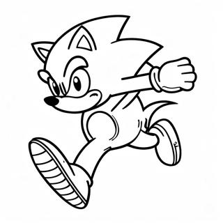 Sonic The Hedgehog Løper Raskt Fargeleggingsark 71435-56553