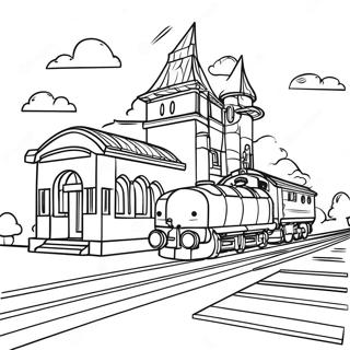 Lego Train Coloring Pages