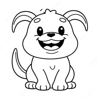 Cute Tiko With A Big Smile Coloring Page 71465-56578