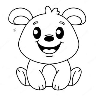 Cute Tiko With A Big Smile Coloring Page 71465-56579