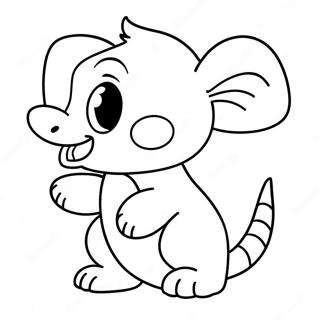 Cute Tiko With A Big Smile Coloring Page 71465-56580