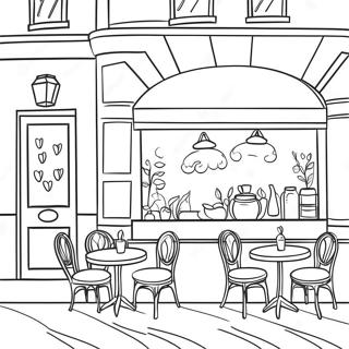 Charming Parisian Cafe Coloring Page 7151-5690