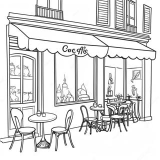 Charming Parisian Cafe Coloring Page 7151-5692