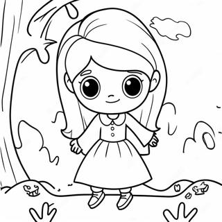 Molly Mcgee With A Spooky Background Coloring Page 71545-56641