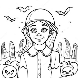 Molly Mcgee With A Spooky Background Coloring Page 71545-56642