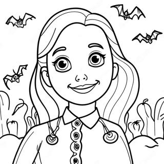 Molly Mcgee With A Spooky Background Coloring Page 71545-56643