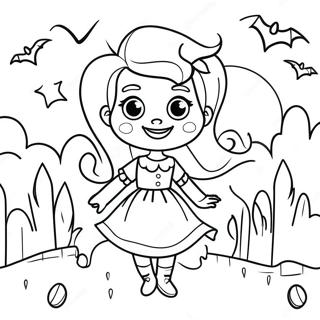 Molly Mcgee With A Spooky Background Coloring Page 71545-56644