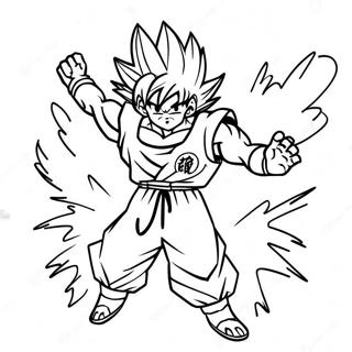 Goku Na Página Para Colorir Da Batalha Épica 71575-56666