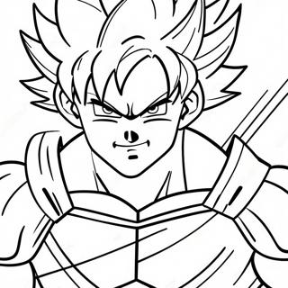 Goku Na Página Para Colorir Da Batalha Épica 71575-56667