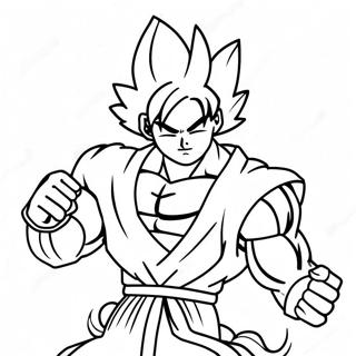 Goku Na Página Para Colorir Da Batalha Épica 71575-56668