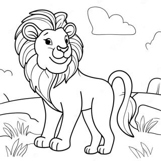 Lion And Lamb Coloring Pages