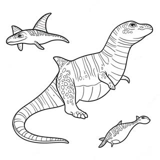 Mosasaurus Coloring Pages