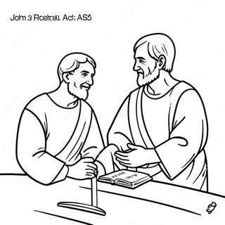 Acts 3 Peter And John Coloring Page 71655-56719