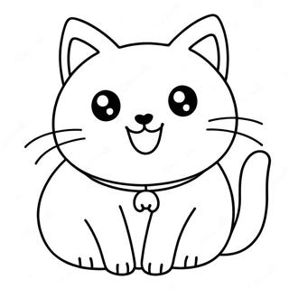 Kawaii Cute Cat Coloring Page 71694-56759