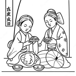 Hinamatsuri Coloring Pages