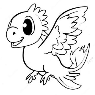 Fiery Moltres Flying Coloring Page 71775-56823