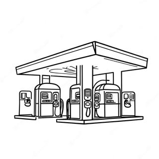 Gas Station Coloring Page 71804-56847