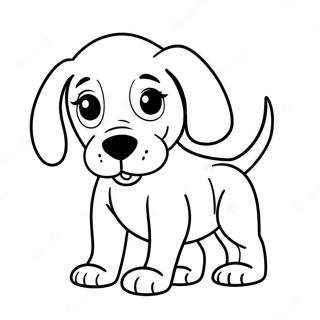 Playful Bloodhound Puppy Coloring Page 71825-56853