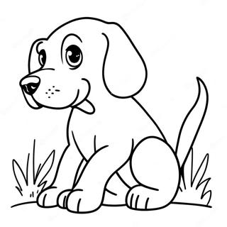 Playful Bloodhound Puppy Coloring Page 71825-56855