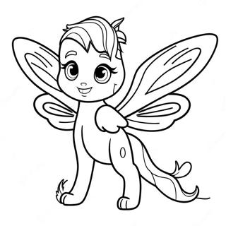 Silvermist With Magical Wings Coloring Page 71875-56906