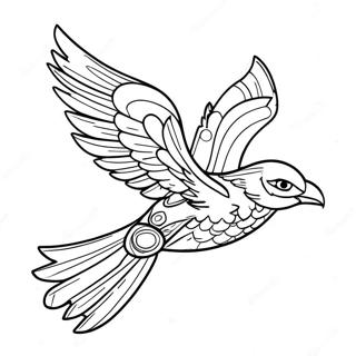 Majestic Thunderbird In Flight Coloring Page 71965-56985