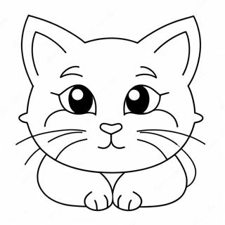 Cute Cat Head Coloring Page 71974-56978