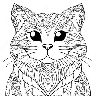 Cute Cat Head Coloring Page 71974-56979