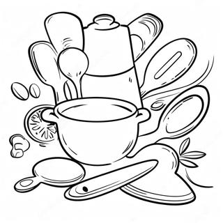 Cooking Utensils Coloring Pages