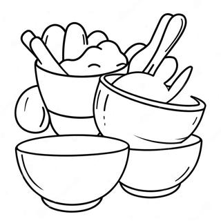 Colorful Mixing Bowls Coloring Page 71995-56993