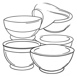 Colorful Mixing Bowls Coloring Page 71995-56994