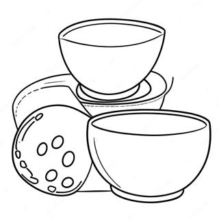 Colorful Mixing Bowls Coloring Page 71995-56996