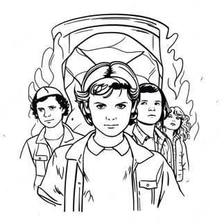 Stranger Things Coloring Pages