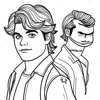 Cooler Steve Harrington Mit Haar Ausmalbild 72025-57021