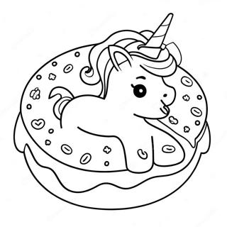 Donut Unicorn Pagini De Colorat