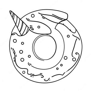 Unicorn Donut Coloring Page 72054-57048