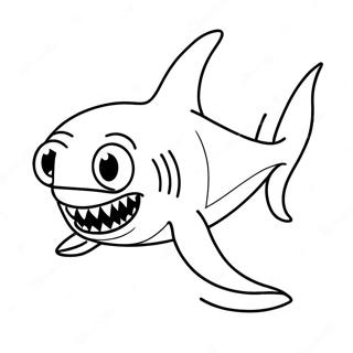 Shark Puppet Craft Coloring Pages