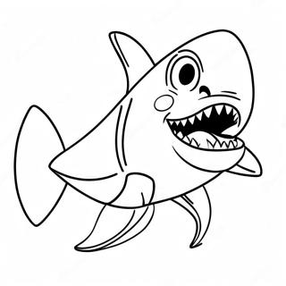 Shark Puppet Craft Coloring Page 72064-57051