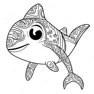 Colorful Shark Puppet Coloring Page 72065-57057