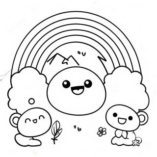 Happy Rainbow Friends Blue Coloring Page 72105-57081