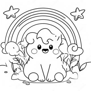 Happy Rainbow Friends Blue Coloring Page 72105-57084