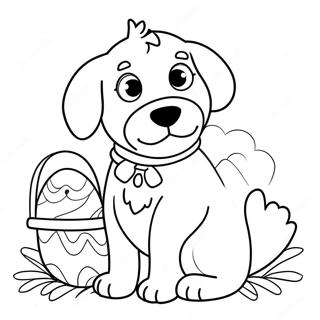 Easter Dog Coloring Pages