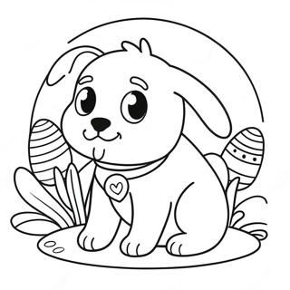 Easter Dog Coloring Page 72174-57139