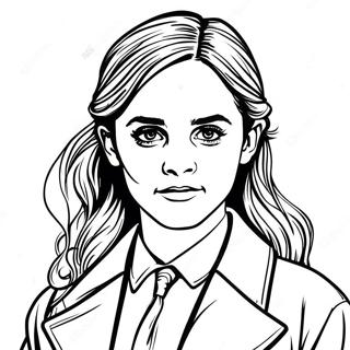 Emma Watson Som Hermione Granger Målarbild 72185-57150