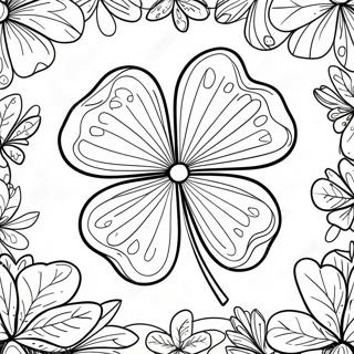 Four Leaf Clover Coloring Page 7220-5767