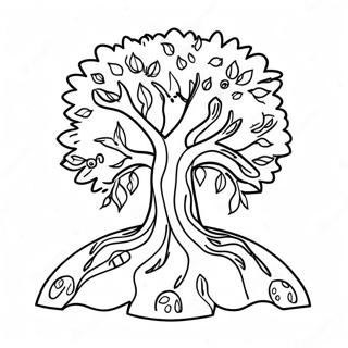 Kindergarten Earth Day Tree Coloring Page 72214-57170