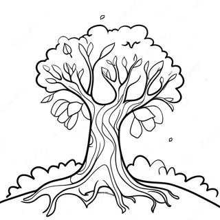 Kindergarten Earth Day Tree Coloring Page 72214-57171