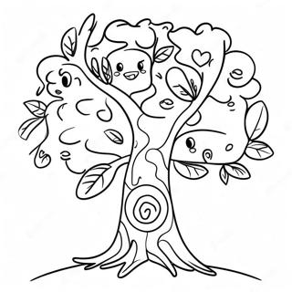 Kindergarten Earth Day Tree Coloring Page 72214-57172