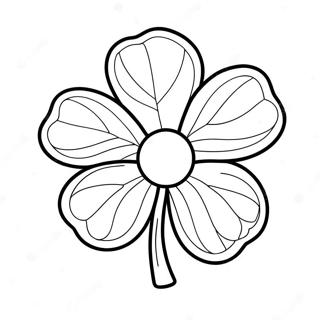 Lucky Four Leaf Clover Coloring Page 7221-5754